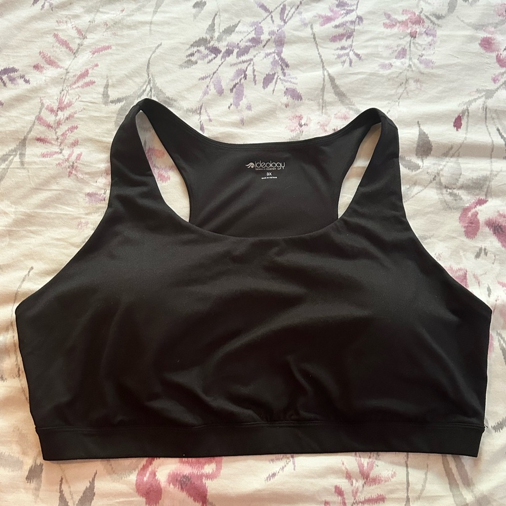 Ideology Black Racerback Sports Bra